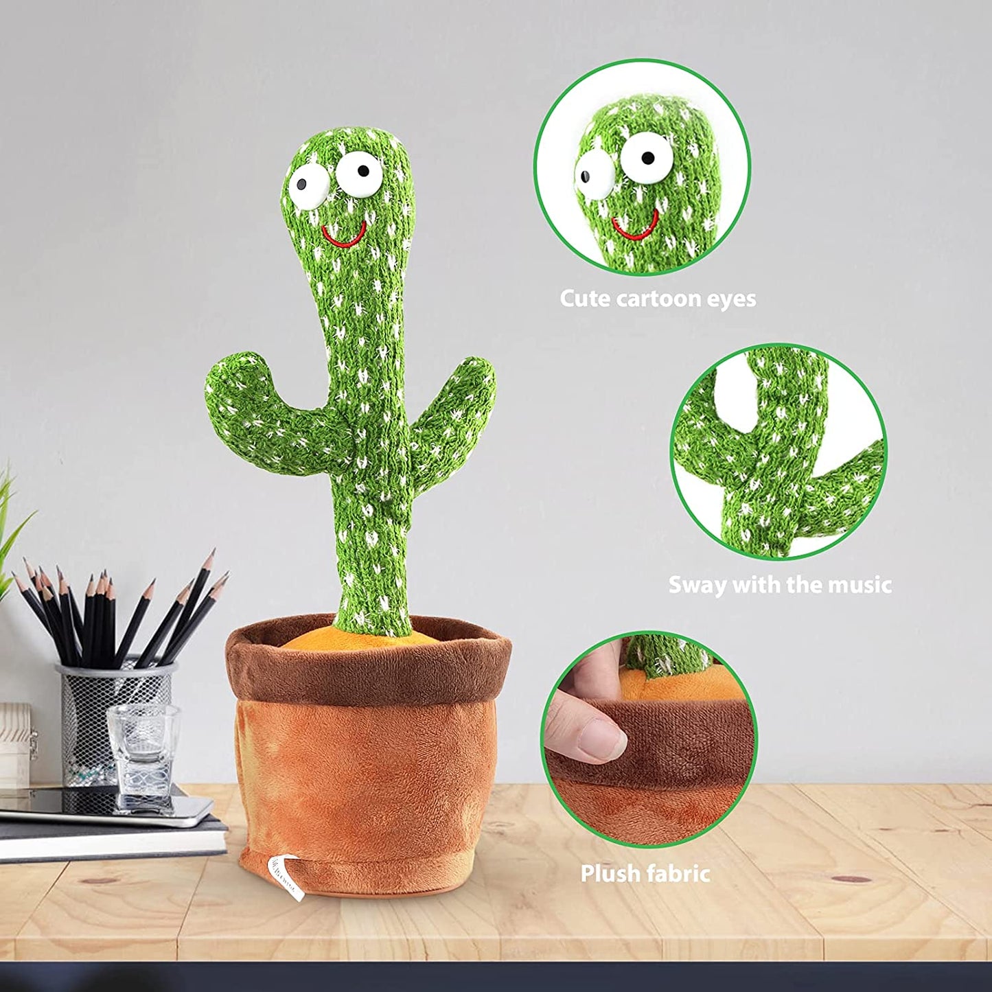 Dancing Cactus Talking Toy Tree Cactus Plush toy for children, kids or toddlers with box