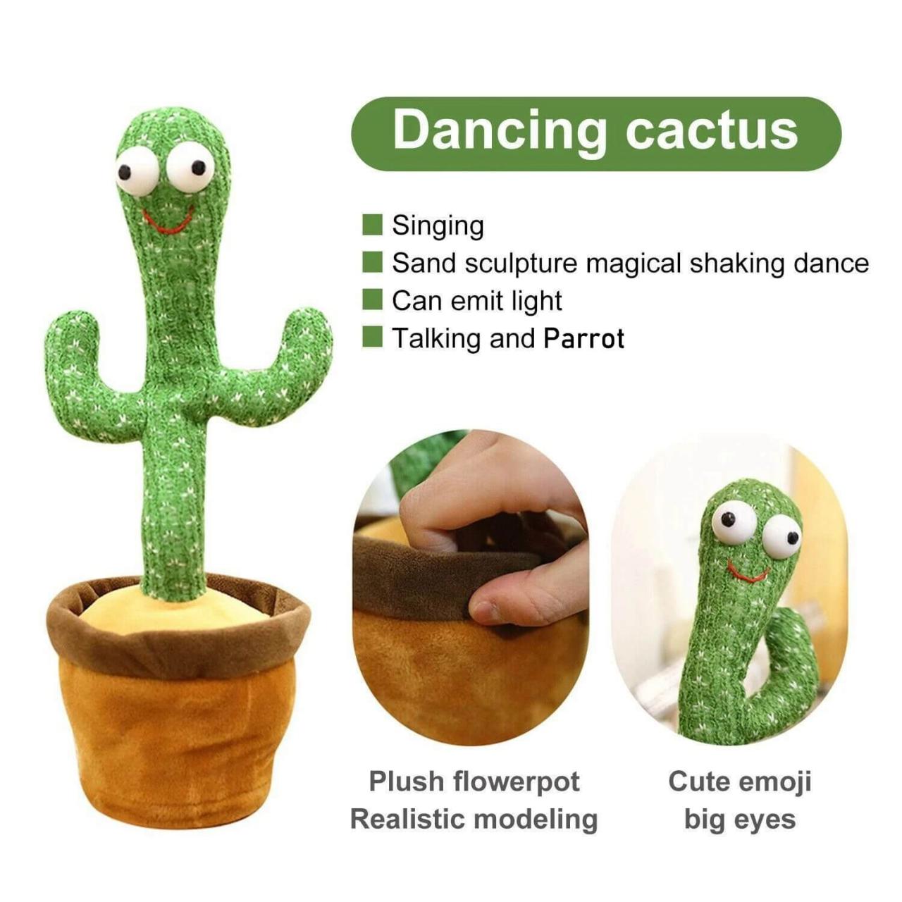 Dancing Cactus Talking Toy Tree Cactus Plush toy for children, kids or toddlers with box