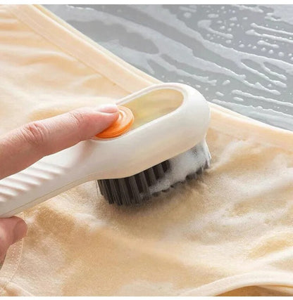 Multi-purpose Shoe Brush Soft Bristle Automatic Liquid Long Handle Cleaning Brush Clothes Board Brush Household Cleaning Tools(random color)