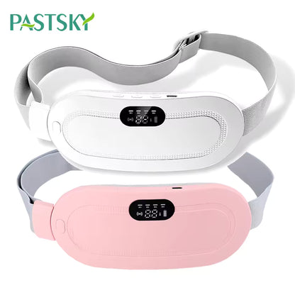 Electric Period Cramp Massager Vibrator Heating Belt for Menstrual Relief Pain Waist Stomach Warming Women Gift Box Packing(random color )