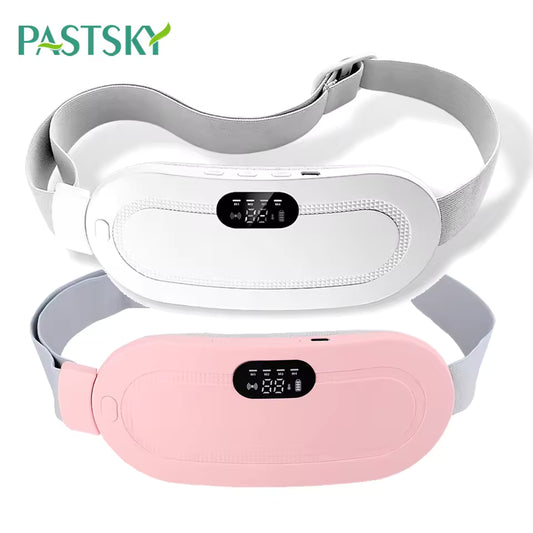 Electric Period Cramp Massager Vibrator Heating Belt for Menstrual Relief Pain Waist Stomach Warming Women Gift Box Packing(random color )